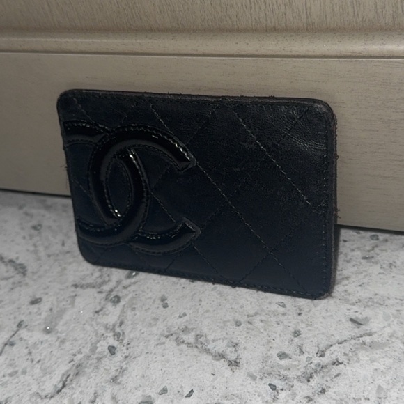 CHANEL Handbags - CHANEL Black Quilted Cambon Ligne Card Holder Case Black Slim Wallet AUTHENTIC
